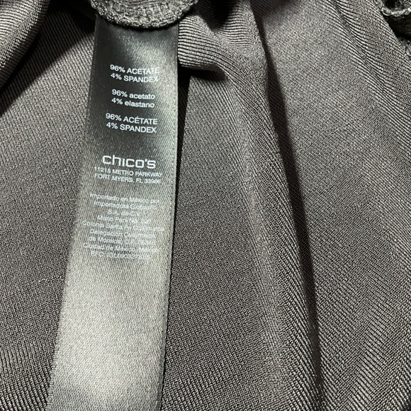 TRAVELERS X CHICO’S Grey Long Sleeve Asymmetric Hem Slinky Tunic Top MADE IN USA - Picture 7 of 10